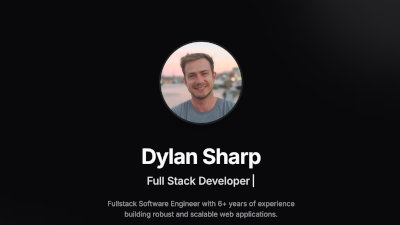 Dylan Sharp | Developer Portfolio